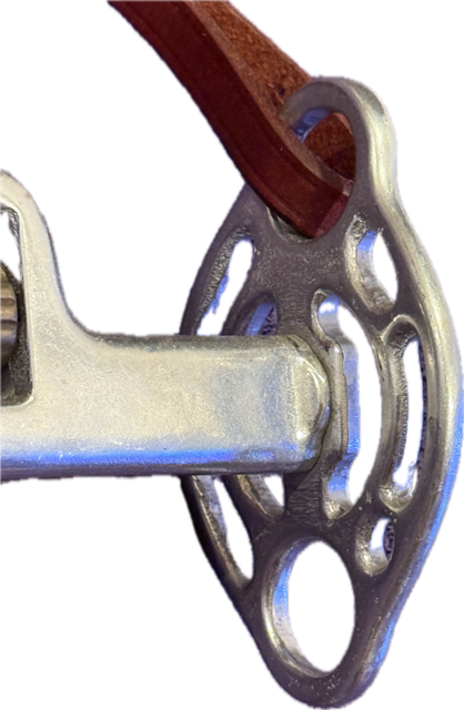 Mikmar Circle Shank Bit w/Leather Curb Strap - 5.5"