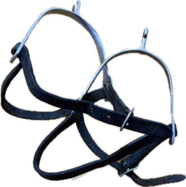 Hammerhead Spurs with Leather Straps - 3/4 Inch