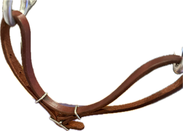 Mikmar Circle Shank Bit w/Leather Curb Strap - 5.5"