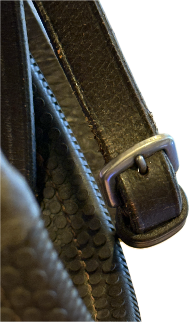 Black Rubber Grip Reins with Leather Stoppers – 54"