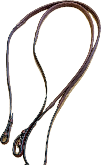 Brown Rubber Grip Reins – 56"