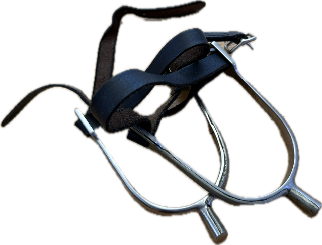 Coronet Offset Prince of Wales Spurs with Leather Straps - 3/4 Inch