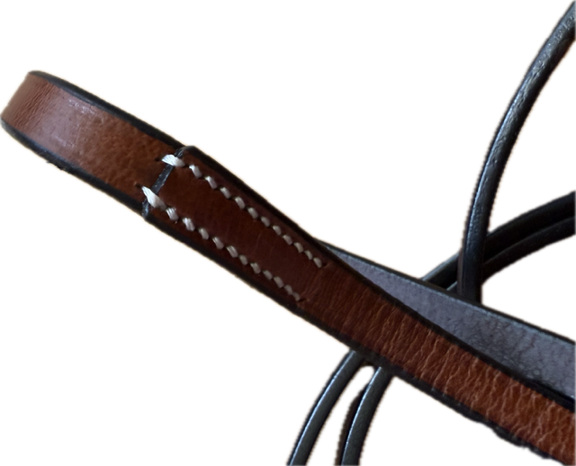 Light Brown Leather Curb Reins - 56"