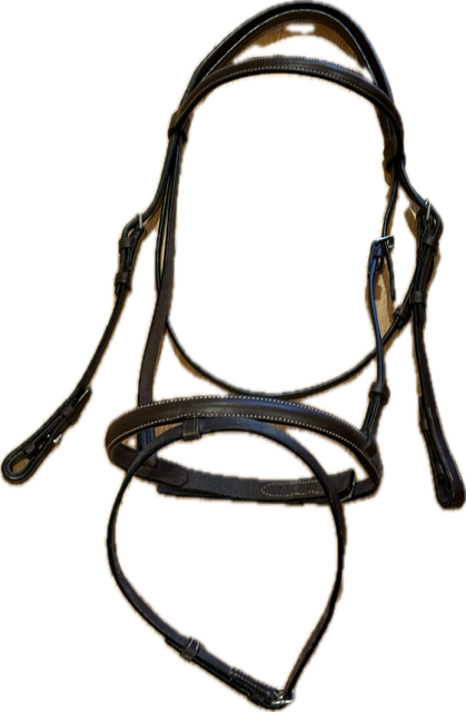 Dark Brown Flash Bridle - Horse