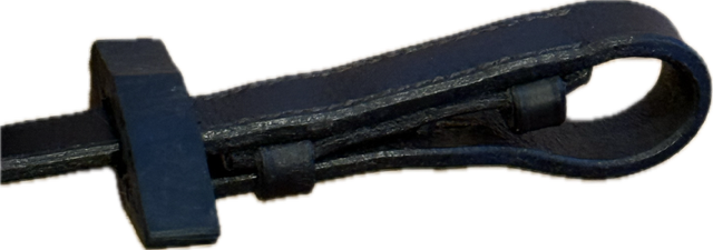 Black Rubber Grip Reins with Leather Stoppers – 54"
