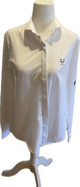 Horse Pilot White Long Sleeve Show Shirt - Men's Small