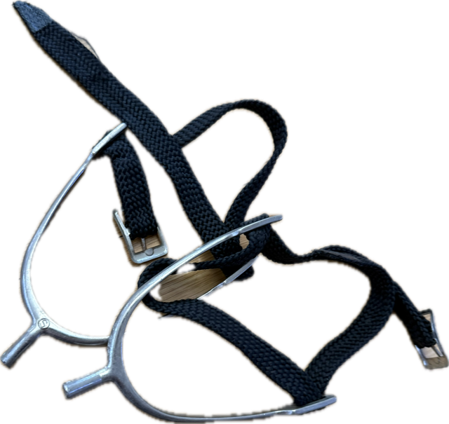 Offset Prince of Wales Spurs with Nylon Straps - 3/4 Inch