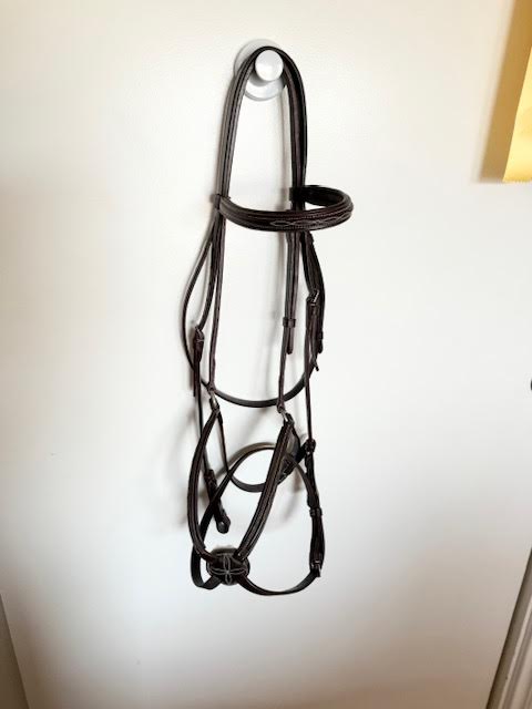 Paris Tack Dark Brown Figure 8 Bridle - Horse