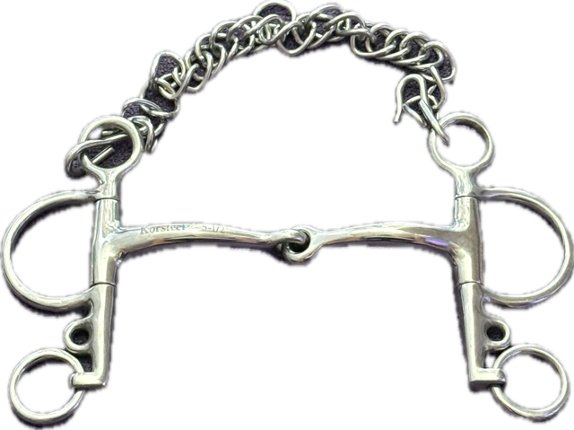 Korsteel Jointed Pelham w/Curb Chain - 5.5"