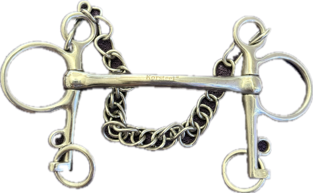 Korsteel Ported Mullen Mouth Pelham Bit - 5.5"