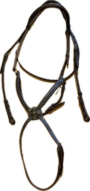Paris Tack Dark Brown Figure 8 Bridle - Horse