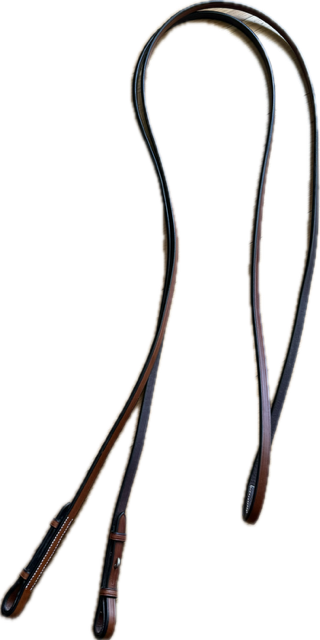 Light Brown Leather Curb Reins - 56"