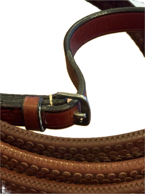 Brown Rubber Grip Reins – 56"