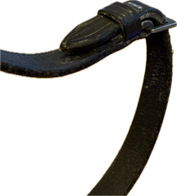 56" Equus Black Reins with Brown Rubber Grips