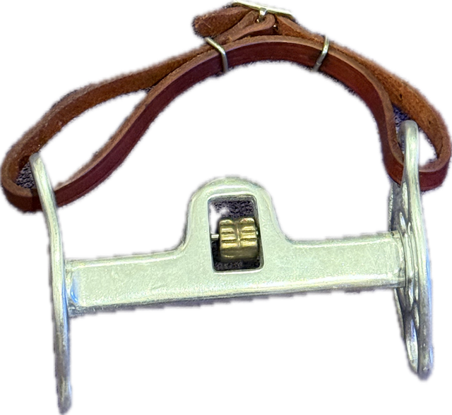 Mikmar Circle Shank Bit w/Leather Curb Strap - 5.5"