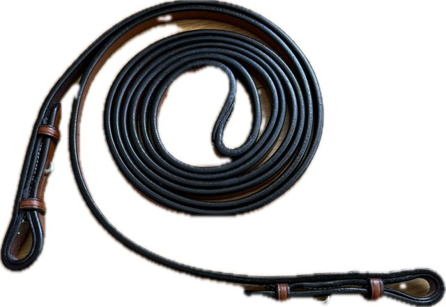 Light Brown Leather Curb Reins - 56"