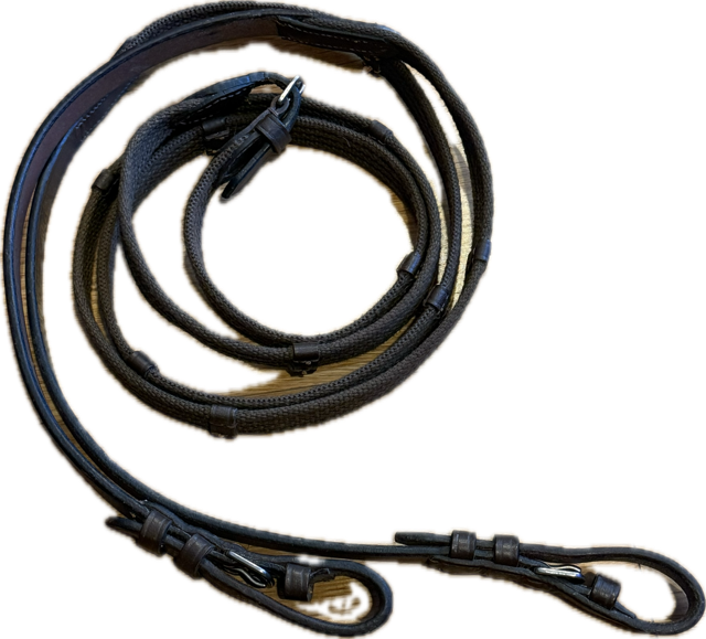 55" Brown Webbed Horse Reins