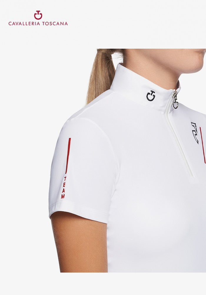 Cavalleria Toscana Team S/S Jersey Zip Competition Polo - New!