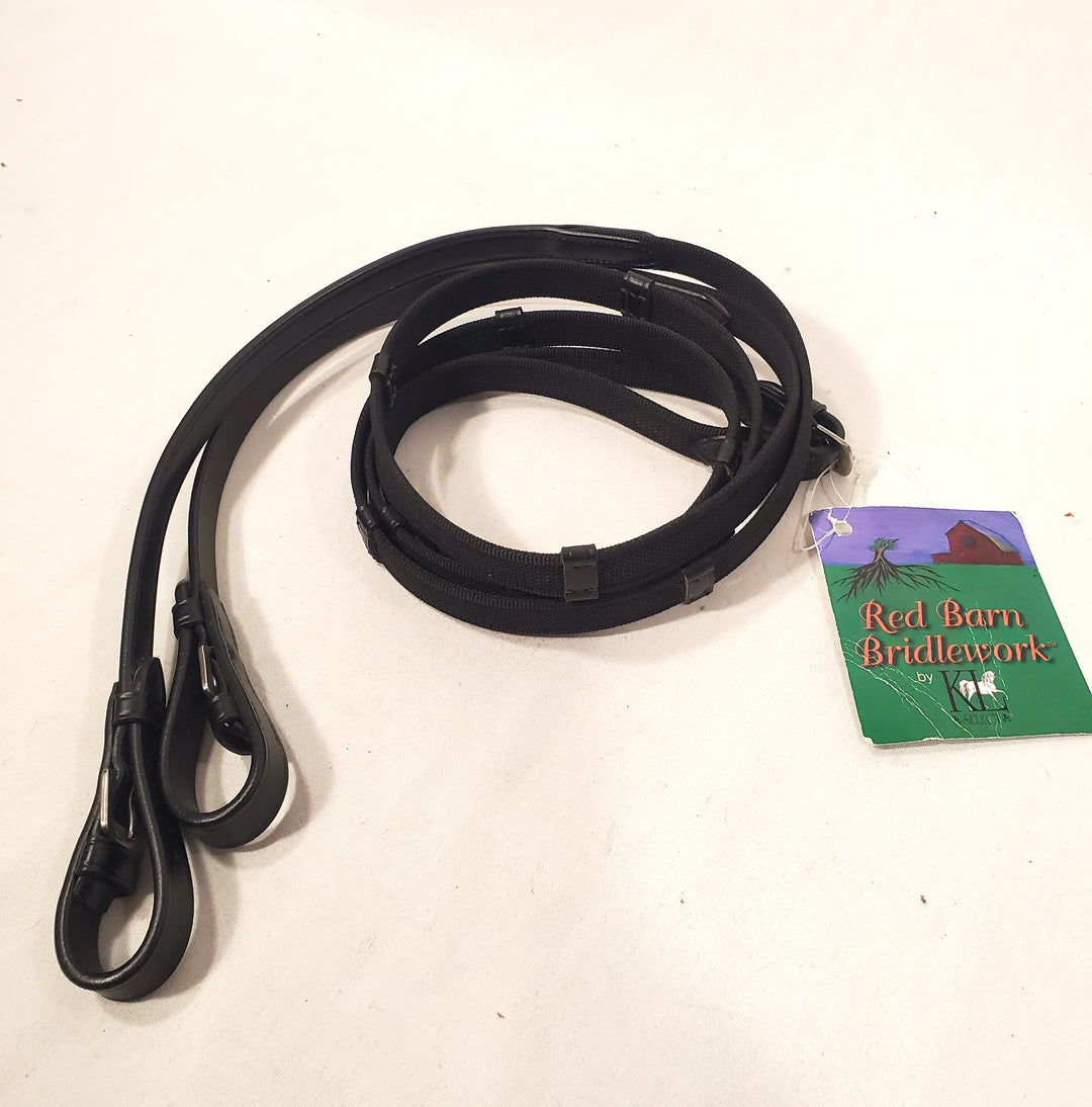 Red Barn Monkey Grip Reins w/Stops - Full - New!