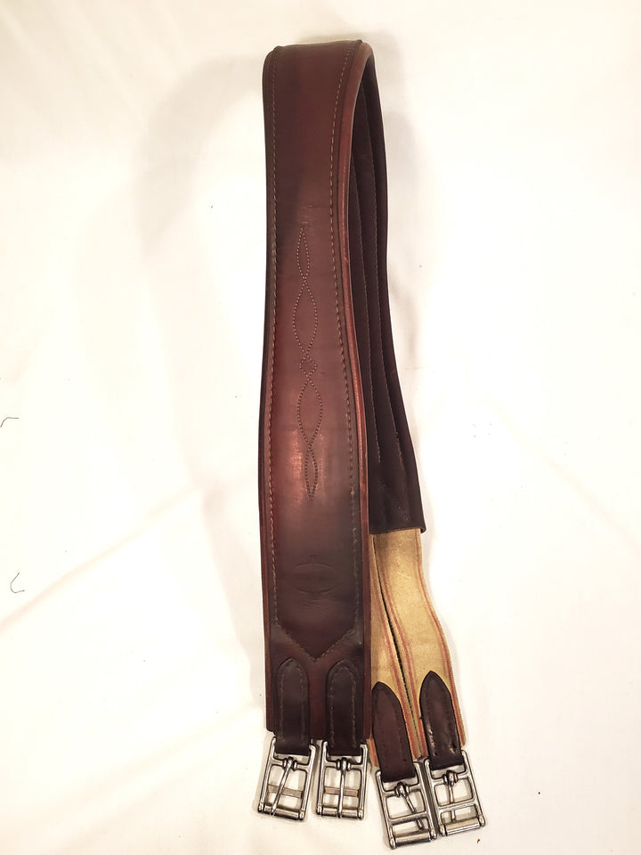 Edgewood Fancy Stitched Single Elastic End Girth - 55"