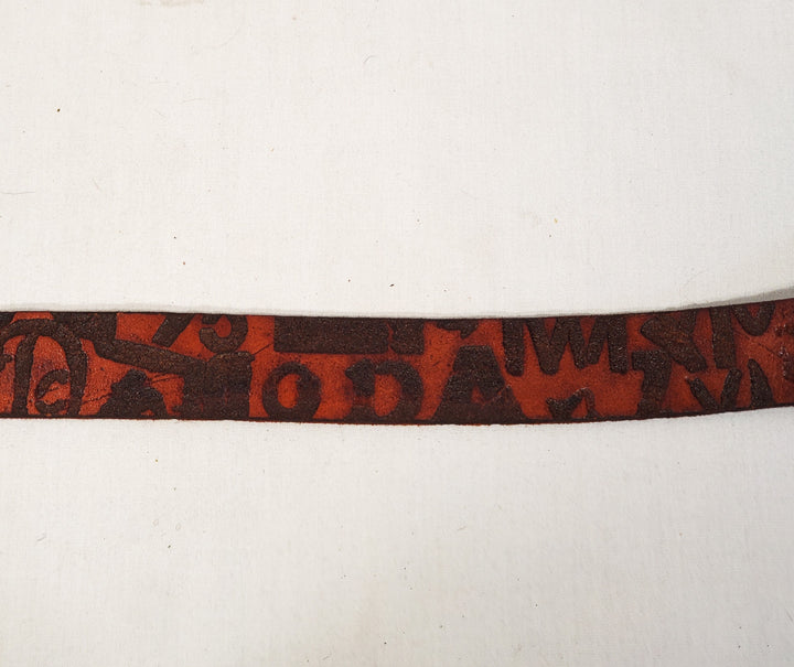 Marco Valentino Embossed Leather Belt - 40"