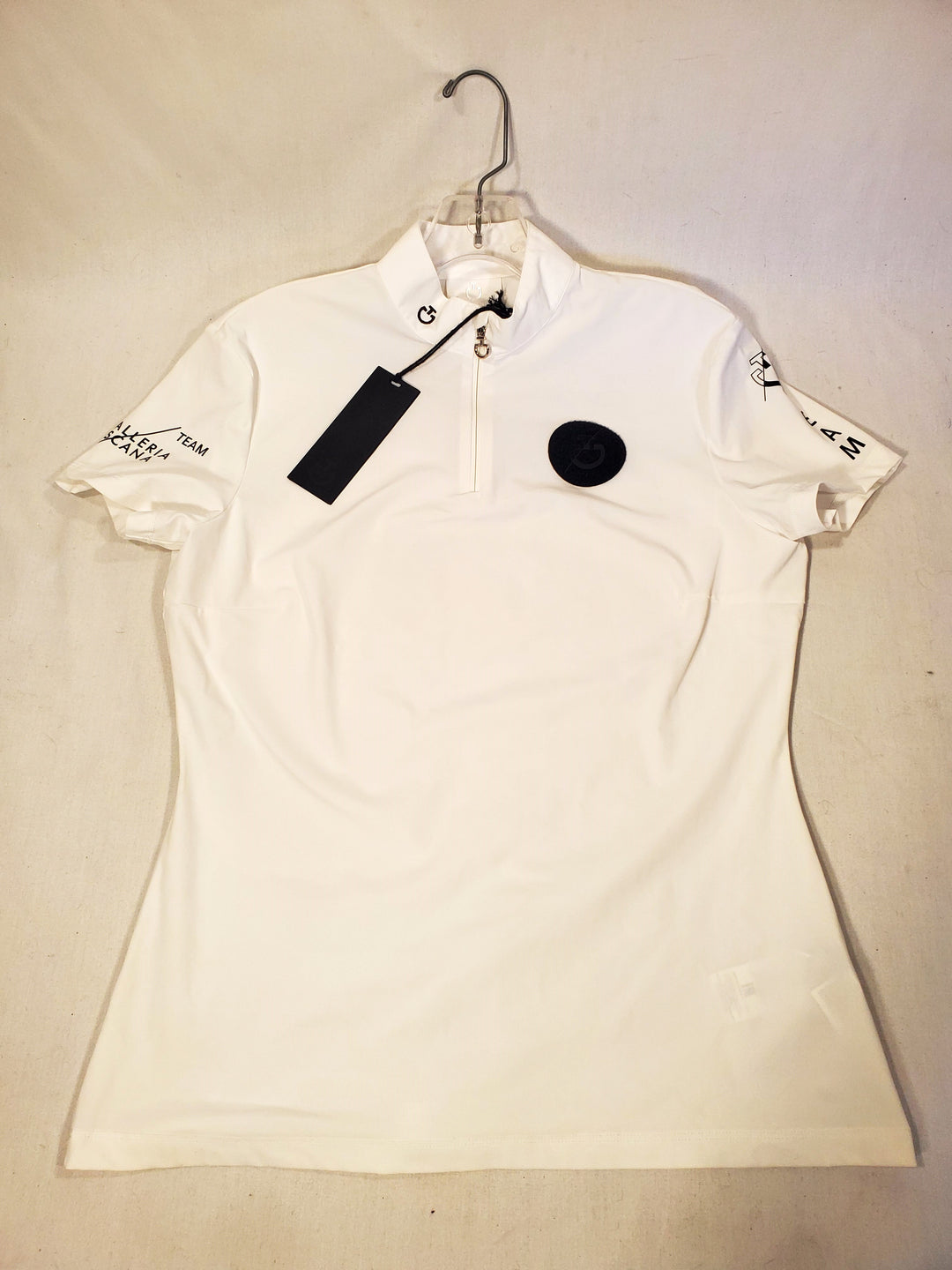 Cavalleria Toscana CT Team Multi-Logo S/S Competition Polo - L - New!