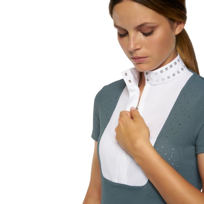 Cavalleria Toscana Micro Sequins S/S Competition Polo - XS - New!