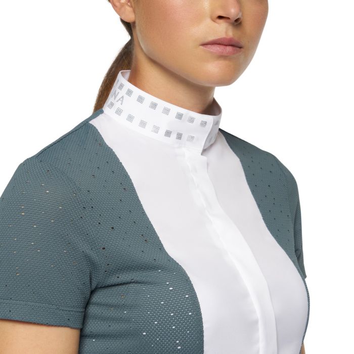 Cavalleria Toscana Micro Sequins S/S Competition Polo - XS - New!