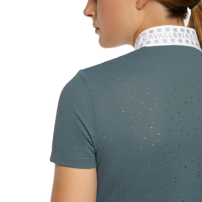 Cavalleria Toscana Micro Sequins S/S Competition Polo - XS - New!