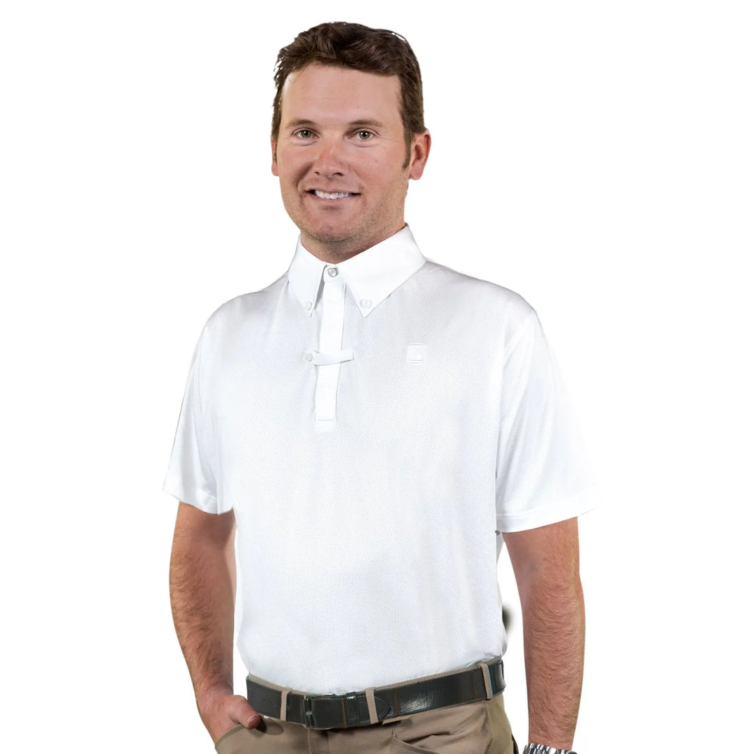 Romfh Men's Polo Short Sleeve Show Shirt - White - New!