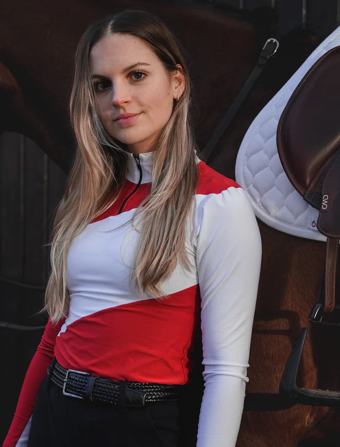 CRINIĒRE Sophie Riding Shirt Red - New!