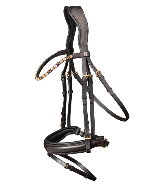 Waldhausen X-Line 'Goldheart' Bridle w/ Reins - Full - New!