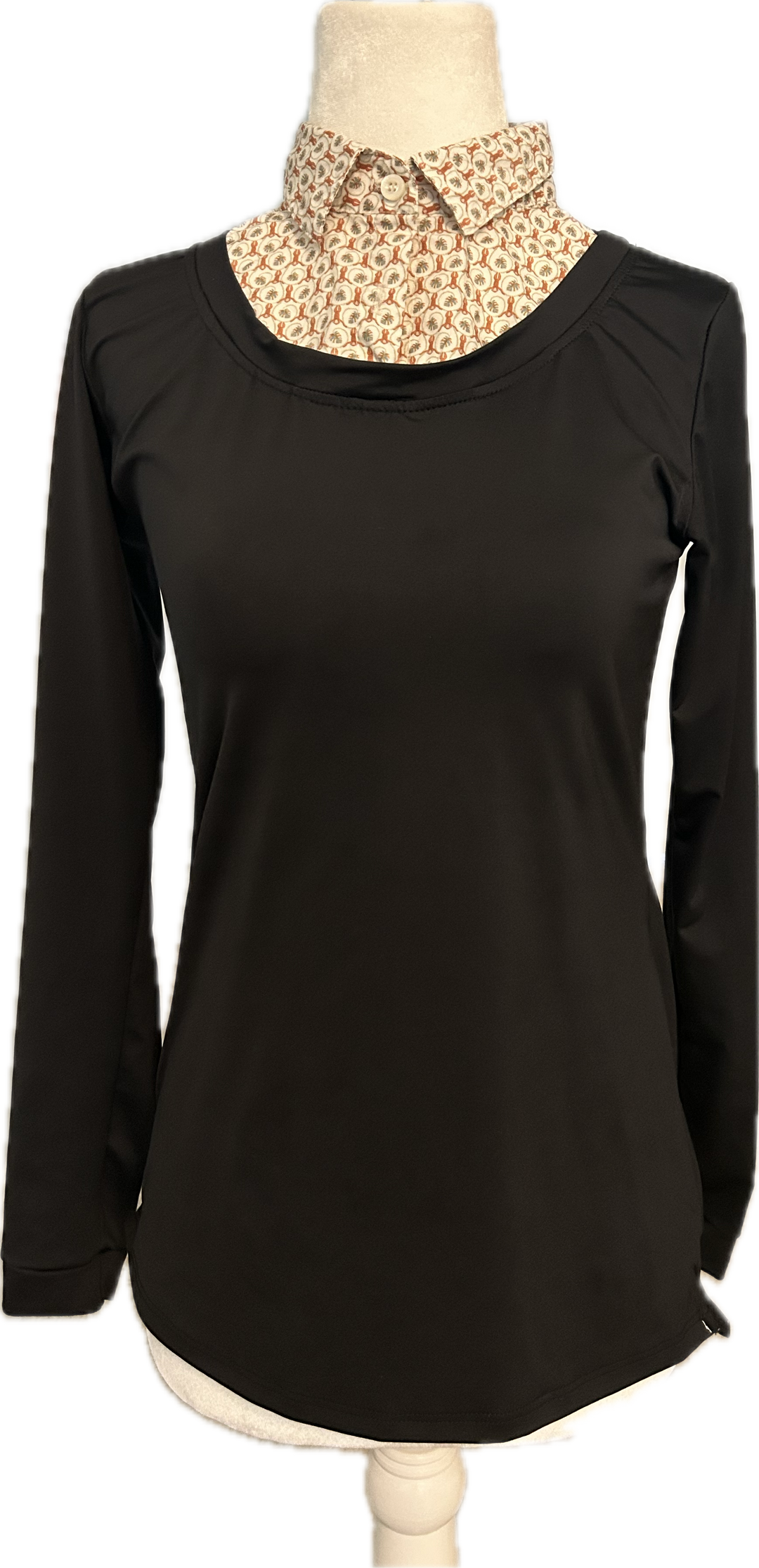 Callidae Women’s Black Long Sleeve Jersey Show Shirt - Women's XS