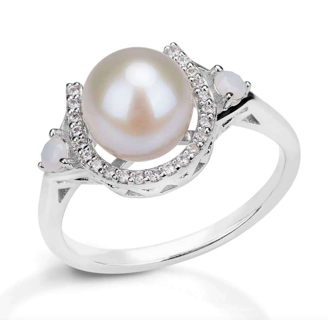 Kelly Herd Pearl Horseshoe Ring - Women's 8 - New!