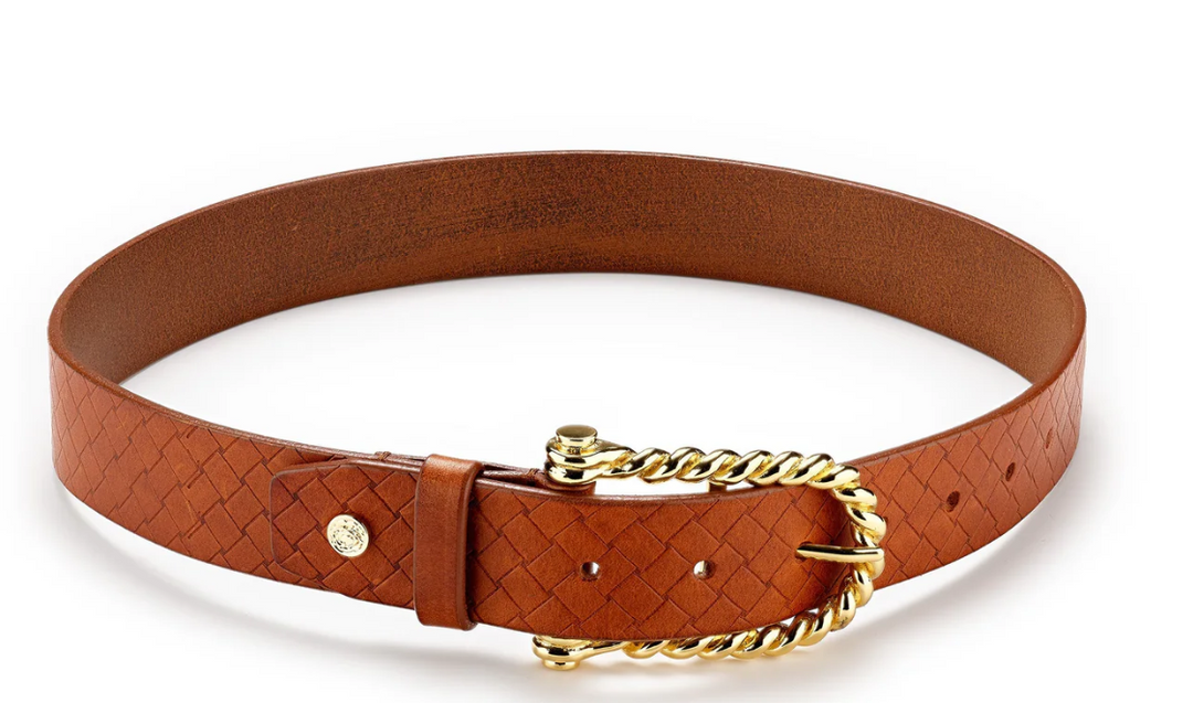 Hannah Childs Saddle Woven Twisted Bit Belt- Women's Small - New!