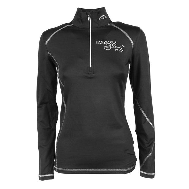 Equiline Carrie Ladies Second Skin Technical Top - Navy Blue - S