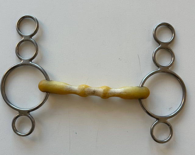 Happy Mouth Gag Bit 4 Ring Mullen - 5.5"