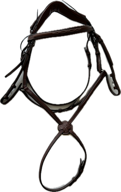 CWD Raised figure 8 noseband bridle with fancy stitching - Horse - NEW!