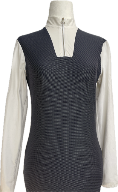 Cavalleria Toscana Jersey Fleece Long Sleeve Polo - Women XS - New