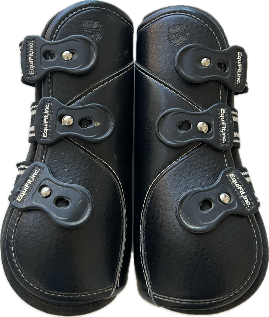 EquiFit D-Teq Front Boot- Black Ostrich - Large