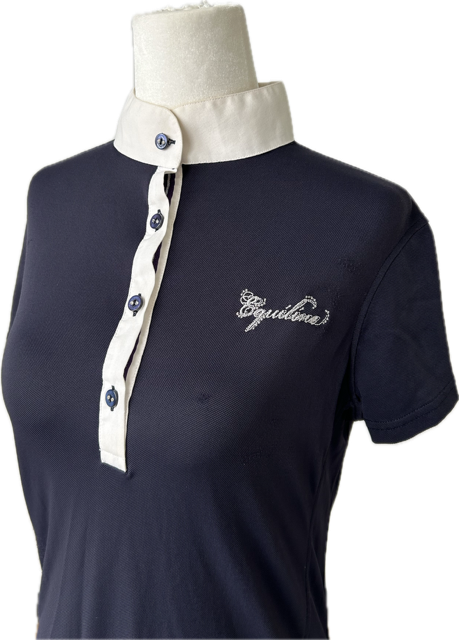 Equiline Competition Polo Shirt - Navy - Womens L