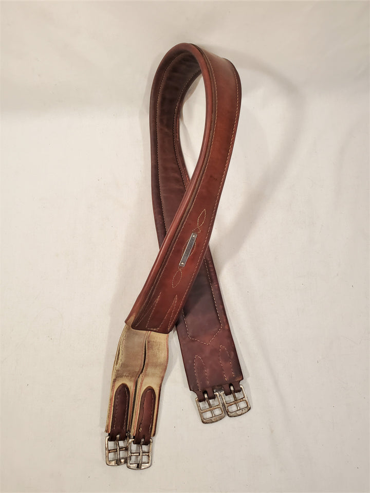 Leather Girth with Single End Elastic - 54"