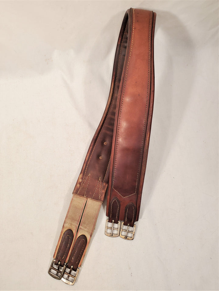 Leather Girth with Single End Elastic - 54"