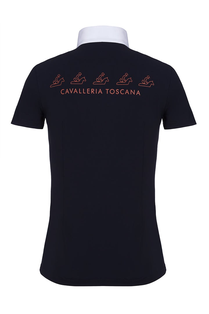 Cavalleria Toscana Girls Horse & Rider Jersey Competition Polo - New!