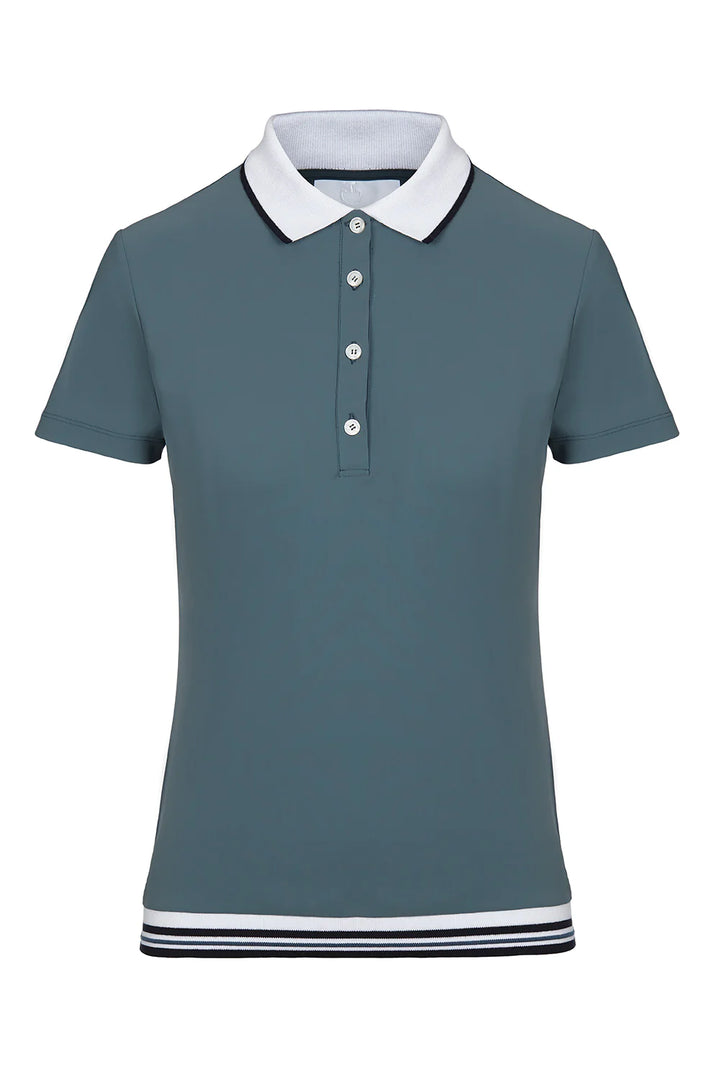 Cavalleria Toscana Rib Knit Banded Training Polo - New!