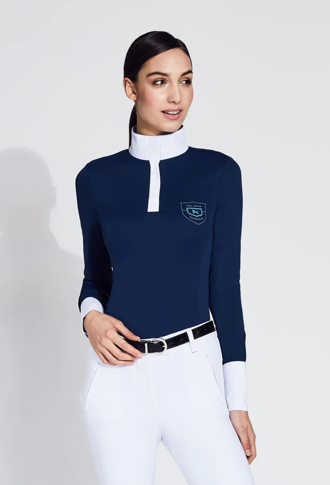 Noel Asmar Lia 1/4" Zip Technical Show Shirt - New!