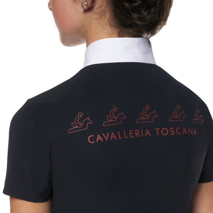 Cavalleria Toscana Girls Horse & Rider Jersey Competition Polo - New!