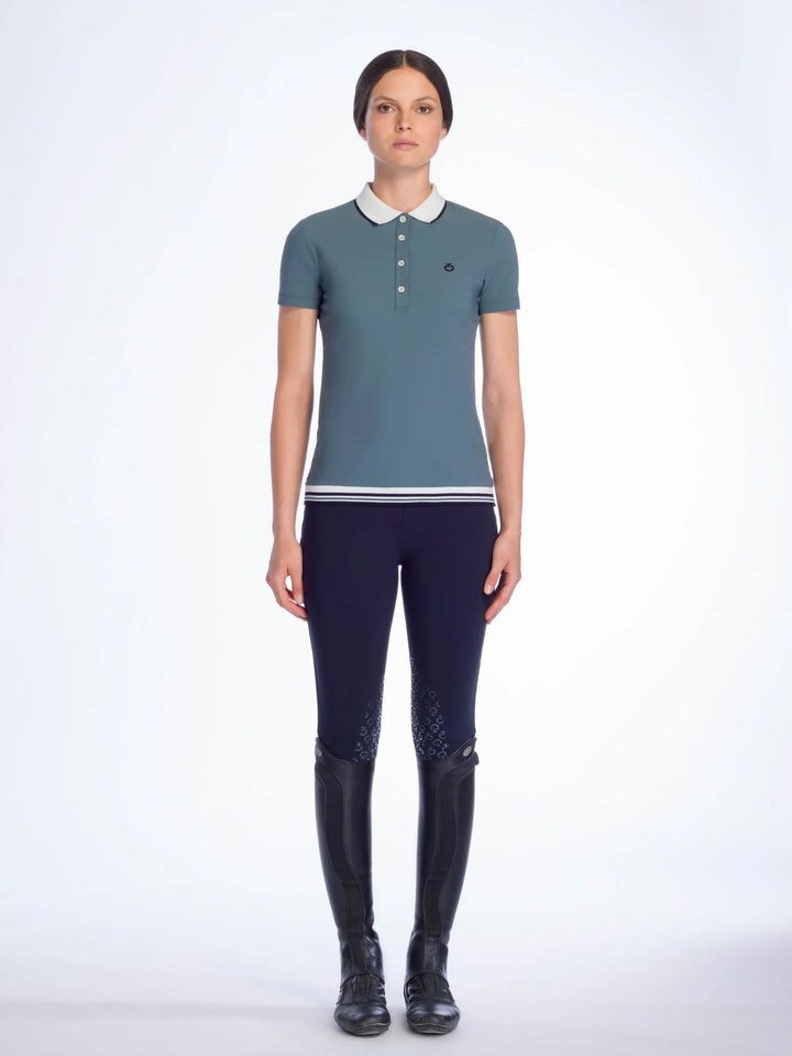 Cavalleria Toscana Rib Knit Banded Training Polo - New!
