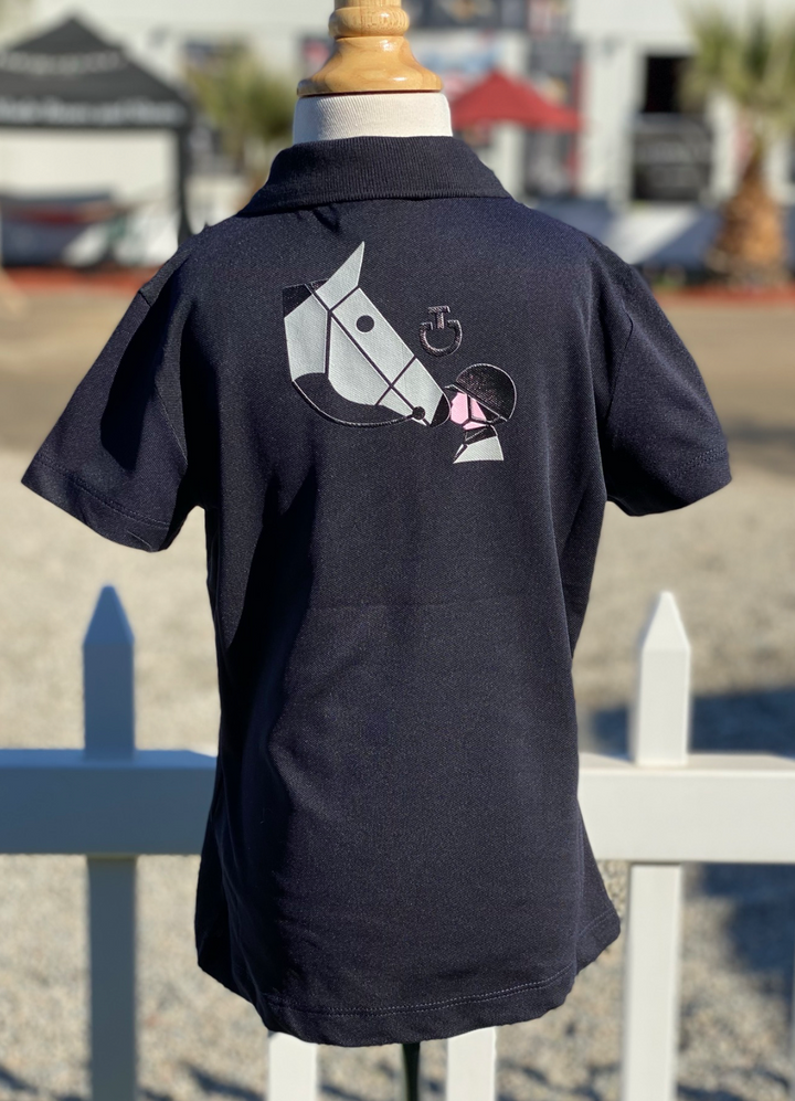 Cavalleria Toscana Girls Love Horses Technical Training Polo - New!