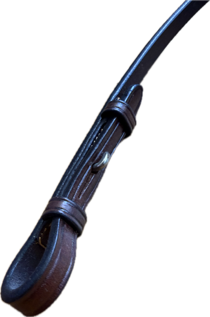 Bobby’s English Tack - Brown Flat Curb Reins - 54"